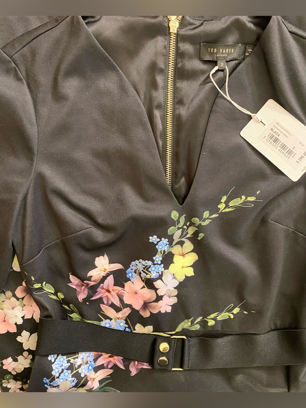 Ted Baker Norraa Fantasia Bodycon Sheath Dress (Size 2) Ptp 17.5”-18” - Picture 2 of 4